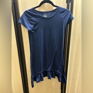 Girls Navy Blue Tee Shirt Dress